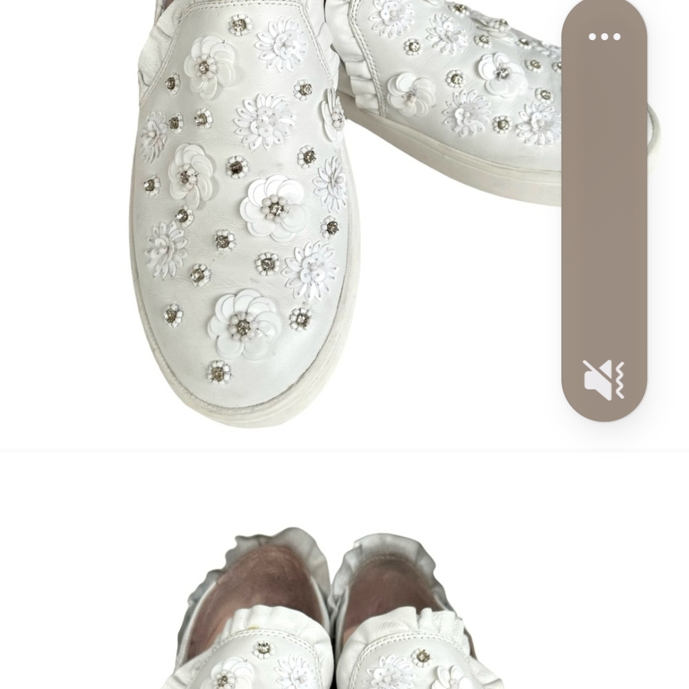 Kate Spade White Casual Sneakers with Silver Pattern